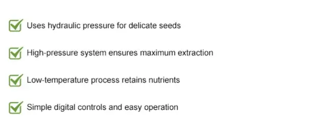 Key features of hydraulic oil press machine