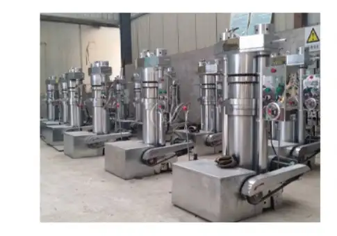 Vos vertical hydraulic oil press in factory setting