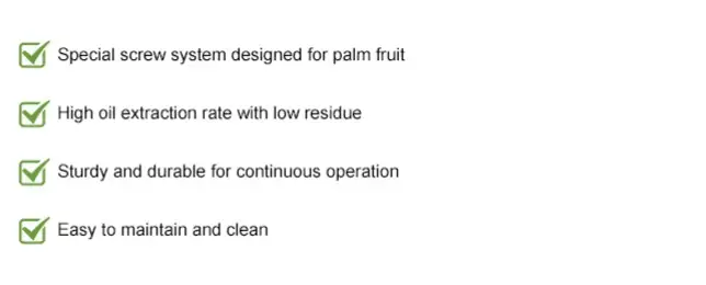 Key features of palm oil press machine